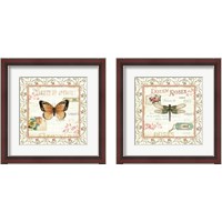 Framed 'Rose Garden Square 2 Piece Framed Art Print Set' border=