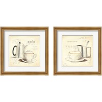 Framed 'Parisian Coffee 2 Piece Framed Art Print Set' border=