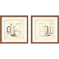 Framed 'Parisian Coffee 2 Piece Framed Art Print Set' border=