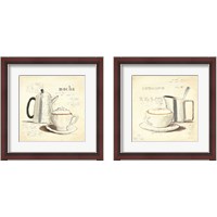 Framed 'Parisian Coffee 2 Piece Framed Art Print Set' border=