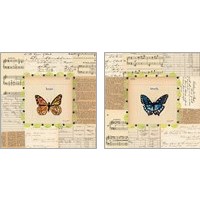Framed 'Truth & Hope Butterfly 2 Piece Art Print Set' border=