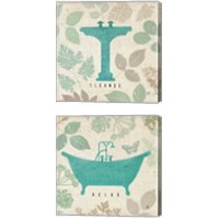 Framed 'Forest Bath 2 Piece Canvas Print Set' border=