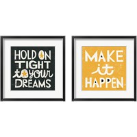 Framed 'Bright Motivational 2 Piece Framed Art Print Set' border=