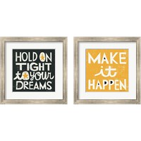Framed 'Bright Motivational 2 Piece Framed Art Print Set' border=