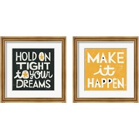 Framed 'Bright Motivational 2 Piece Framed Art Print Set' border=