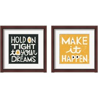 Framed 'Bright Motivational 2 Piece Framed Art Print Set' border=