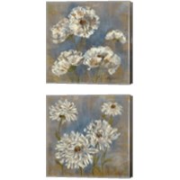 Framed 'Flowers in Morning Dew 2 Piece Canvas Print Set' border=