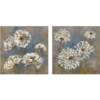 Framed 'Flowers in Morning Dew 2 Piece Art Print Set' border=