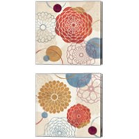 Framed Abstract Bouquet 2 Piece Canvas Print Set