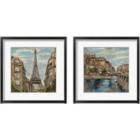 Framed 'Moment in Paris 2 Piece Framed Art Print Set' border=