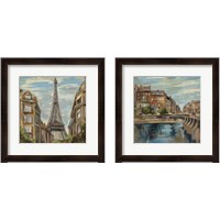 Framed 'Moment in Paris 2 Piece Framed Art Print Set' border=