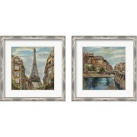 Framed 'Moment in Paris 2 Piece Framed Art Print Set' border=