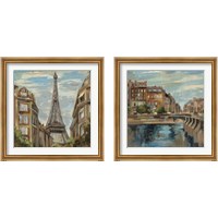 Framed 'Moment in Paris 2 Piece Framed Art Print Set' border=