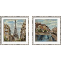 Framed 'Moment in Paris 2 Piece Framed Art Print Set' border=