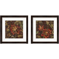 Framed 'Composition on Umber 2 Piece Framed Art Print Set' border=