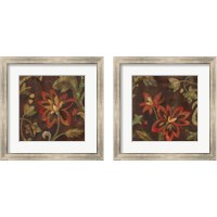 Framed 'Composition on Umber 2 Piece Framed Art Print Set' border=