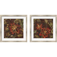 Framed 'Composition on Umber 2 Piece Framed Art Print Set' border=