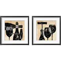 Framed 'Wine Selection 2 Piece Framed Art Print Set' border=