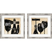 Framed 'Wine Selection 2 Piece Framed Art Print Set' border=