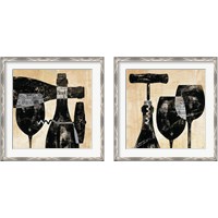 Framed 'Wine Selection 2 Piece Framed Art Print Set' border=