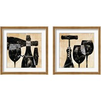 Framed 'Wine Selection 2 Piece Framed Art Print Set' border=