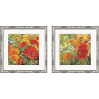 Framed Oriental Poppy Field 2 Piece Framed Art Print Set