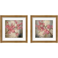 Framed 'Cherry Blossom 2 Piece Framed Art Print Set' border=