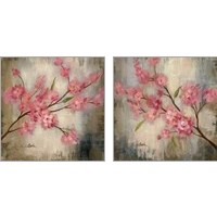 Framed 'Cherry Blossom 2 Piece Art Print Set' border=