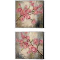 Framed 'Cherry Blossom 2 Piece Canvas Print Set' border=