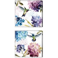 Framed 'Spring Nectar Square 2 Piece Canvas Print Set' border=