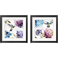 Framed 'Spring Nectar Square 2 Piece Framed Art Print Set' border=