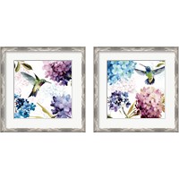 Framed 'Spring Nectar Square 2 Piece Framed Art Print Set' border=