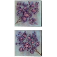 Framed 'Twilight Cherry Blossoms 2 Piece Canvas Print Set' border=