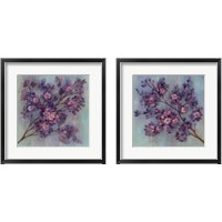 Framed 'Twilight Cherry Blossoms 2 Piece Framed Art Print Set' border=