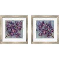 Framed 'Twilight Cherry Blossoms 2 Piece Framed Art Print Set' border=