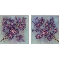 Framed 'Twilight Cherry Blossoms 2 Piece Art Print Set' border=