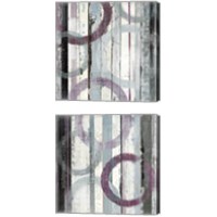 Framed 'Plum Zephyr 2 Piece Canvas Print Set' border=