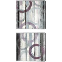Framed 'Plum Zephyr 2 Piece Canvas Print Set' border=