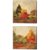 Framed 'Fall Forest 2 Piece Canvas Print Set' border=