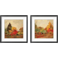 Framed 'Fall Forest 2 Piece Framed Art Print Set' border=