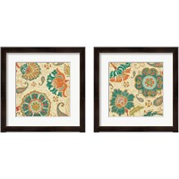 Framed 'Fall Paisley 2 Piece Framed Art Print Set' border=