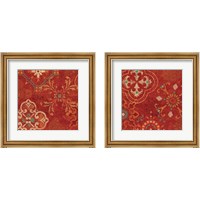 Framed Crimson Stamps 2 Piece Framed Art Print Set