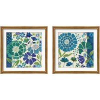 Framed 'Blue Garden 2 Piece Framed Art Print Set' border=