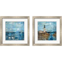 Framed 'Blue Nautical 2 Piece Framed Art Print Set' border=