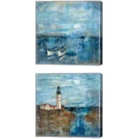 Framed Blue Nautical 2 Piece Canvas Print Set