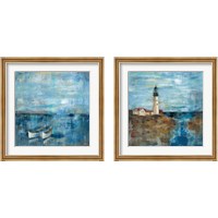 Framed 'Blue Nautical 2 Piece Framed Art Print Set' border=