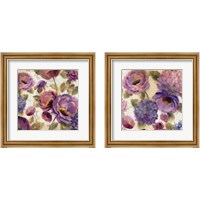 Framed Blue and Purple Flower Song 2 Piece Framed Art Print Set