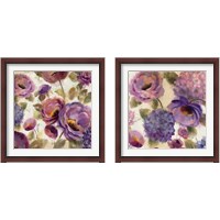 Framed Blue and Purple Flower Song 2 Piece Framed Art Print Set