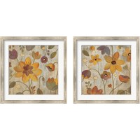 Framed 'Floral Song 2 Piece Framed Art Print Set' border=