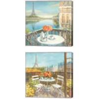 Framed 'Paris Views 2 Piece Canvas Print Set' border=